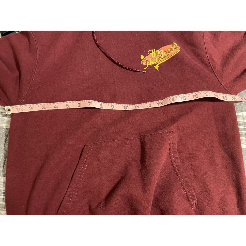 The Hundreds Burgundy Pullover Hoodie Size Small View 6